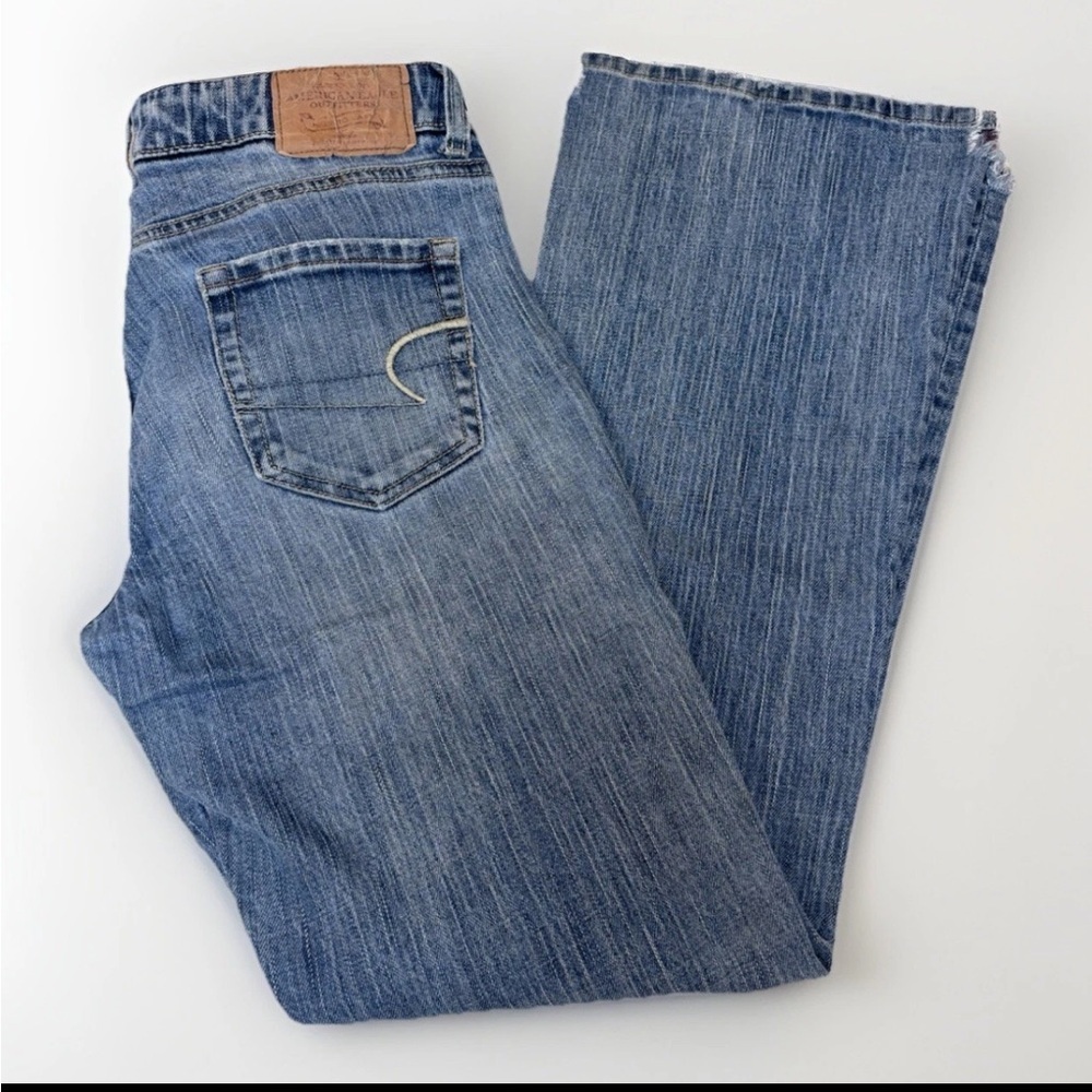 American Eagle Outfitters Classic Blue Wide Leg Jeans - Picture 5 of 9